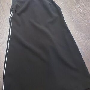 Alice + Olivia Black Asymmetrical Halter Sheath Dress